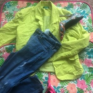 Neon green blazer